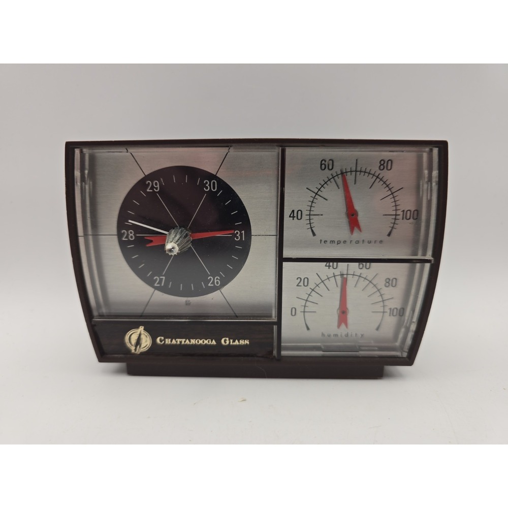 Vtg Honeywell MCM Desktop Weather Station Barometer Thermometer Humidity 5.25"
